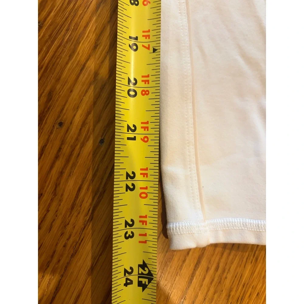 Alo Yoga Moto Leggings White Ribbed Quilted Panel Yoga Pants Womens Small